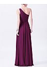 One Shoulder Purple Hi-low Bridesmaid Dresses