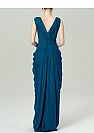 Pleated Blue Chiffon Bridesmaid Dresses