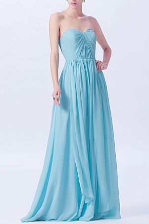 Convertible Blue Chiffon Bridesmaid Dresses