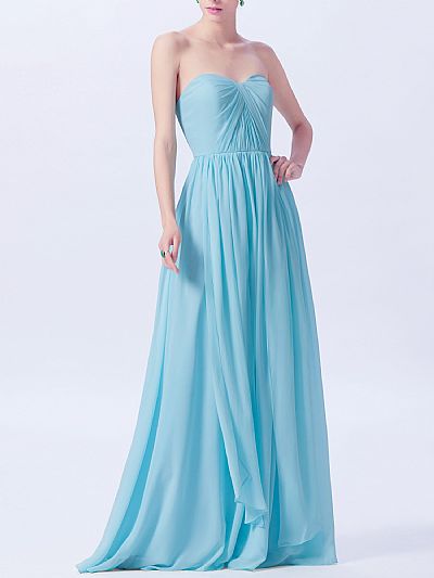 Convertible Blue Chiffon Bridesmaid Dresses