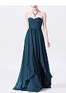 Navy Blue Ruched Sweetheart Chiffon Bridesmaid Dresses