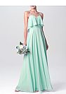 Beaded Mint Chiffon Bridesmaid Dresses with Crisscross Straps