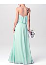 Beaded Mint Chiffon Bridesmaid Dresses with Crisscross Straps