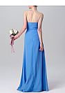 Strapless Blue Chiffon Bridesmaid Dresses