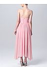 Watermelon Ruched Sweetheart Hi-low Bridesmaid Dresses