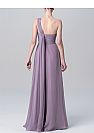 Beaded Grey Long Chiffon Bridesmaid Dresses