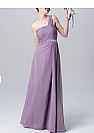 Beaded Grey Long Chiffon Bridesmaid Dresses