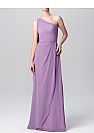 One Shoulder Ruched Purple Bridesmaid Dresses