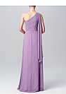 One Shoulder Ruched Purple Bridesmaid Dresses