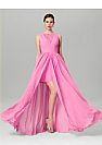 Pink Hi-low Chiffon Bridesmaid Dresses