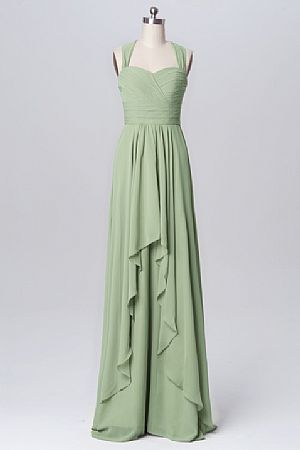 Ruched Green Sweetheart Bridesmaid Dress with Straps