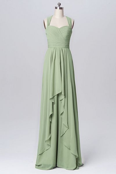 Ruched Green Sweetheart Bridesmaid Dress with Straps