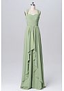 Ruched Green Sweetheart Bridesmaid Dress with Straps