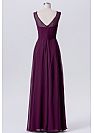 2018 Ruched Purple Long Bridesmaid Dress