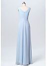 Light Blue Long Chiffon Bridesmaid Dress