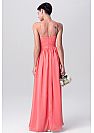 Watermelon Ruched Halter Bridesmaid Dresses