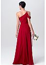 Burgundy Ruched One Shoulder Bridesmaid Dresses