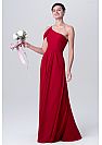 Burgundy Ruched One Shoulder Bridesmaid Dresses