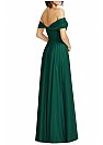 Hunter Green Off the Shoulder Bridesmaid Dresses