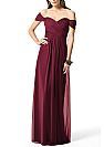 Off the Shoulder Ruched Burgundy Bridesmaid Dresses