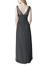 Ruched Black Tulle Bridesmaid Dresses with Strps