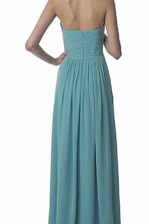 Simple Ruched Halter Blue Bridesmaid Dresses