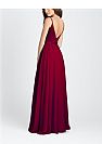 Elegant Burgundy V-Neck Bridesmaid Dresses with Spaghetti Straps