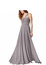 Ruched Grey Halter Bridesmaid Dresses with Spaghetti Straps