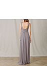 Ruched Grey Halter Bridesmaid Dresses with Spaghetti Straps