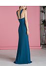 Ruched Blue Halter Chiffon Bridesmaid Dresses with Straps