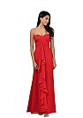 Red Ruched Sweetheart Chiffon Bridesmaid Dresses with Ruffles