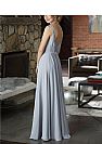 Stunning Beaded Silver Chiffon Bridesmaid Dresses with Straps