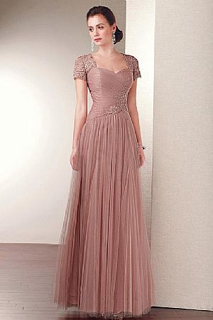 Pink Tulle Mother of The Bride Dresses with Beadings