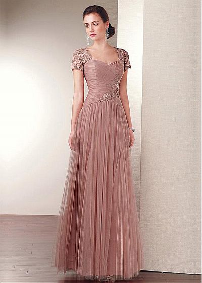 Pink Tulle Mother of The Bride Dresses with Beadings