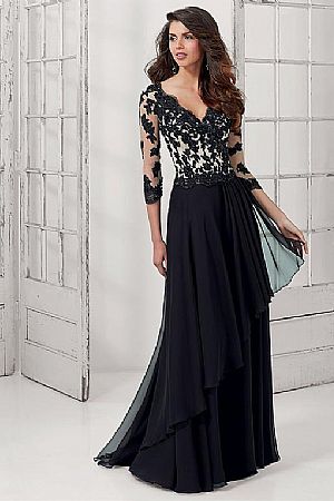Elegant Mother of The Bride Dress with Beaded Appliques