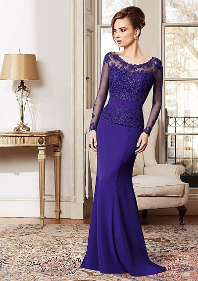 Delicate Purple Appliqued Mother of The Bride Dresses