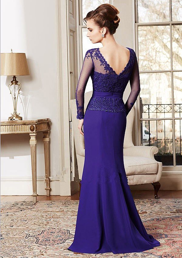 purple mother of the bride dress