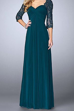 Hunter Green Ruched Mother of The Bride Dresses