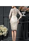 Champagne Lace Mother of The Bride Dresses Knee Length