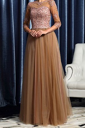 Modest Brown Mother of the Bride Groom Dresses