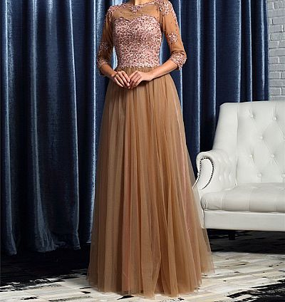 Modest Brown Mother of the Bride Groom Dresses