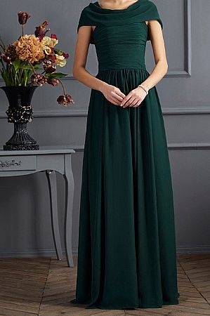 Hunter green mother of the bride dresses