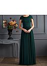 Elegant Long Hunter Green Mother of The Bride Dress