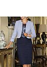 Navy Blue Ruched Mother of The Bride Dress with Jacket