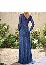 Blue Lace Beaded Mother of The Bride Dresses