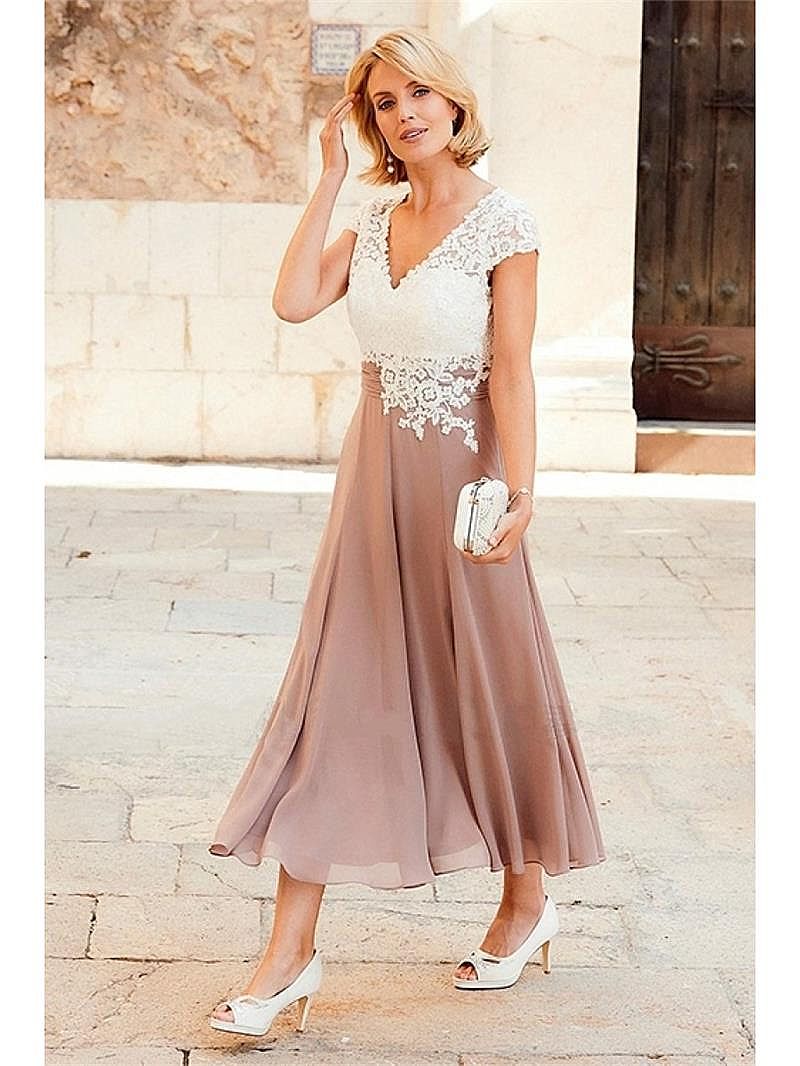 mother of the bride tea length dresses