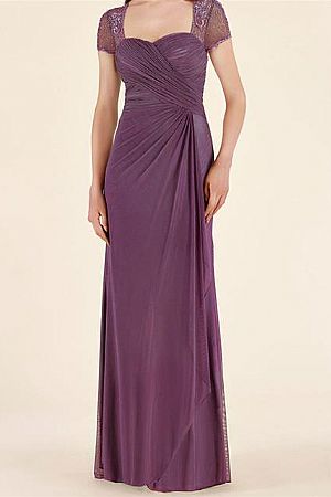 Sweetheart Criss Crossed Purple Mother of The Bride Dresses