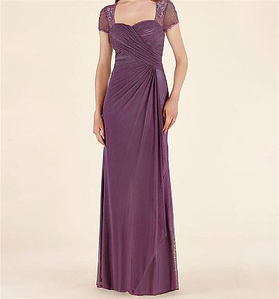 Sweetheart Criss Crossed Purple Mother of The Bride Dresses