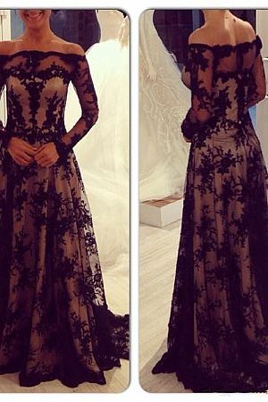 Off Shoulder Long Sleeves Mother of the Bride Dresses 2018