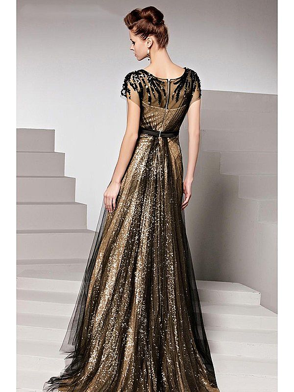 black and gold mother of the bride dresses